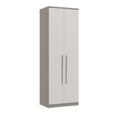 Ver imagem 2 de Módulo de Guarda Roupa 2 Portas 2 Gavetas Elegance Cinza/Niquel/Blanc