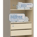 Ver imagem 5 de Módulo de Guarda Roupa 2 Portas 2 Gavetas Elegance Cinza/Niquel/Blanc