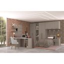 Ver imagem 3 de Módulo de Guarda Roupa 2 Portas 2 Gavetas Elegance Cinza/Níquel