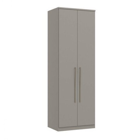 Módulo de Guarda Roupa 2 Portas 2 Gavetas Elegance Cinza/Níquel
