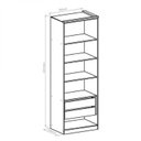 Ver imagem 7 de Módulo de Guarda Roupa 2 Portas 2 Gavetas Elegance Cinza/Níquel
