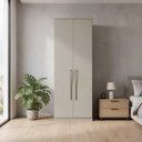 Ver imagem 1 de Módulo de Guarda Roupa 2 Portas 2 Gavetas Elegance Cinza/Níquel