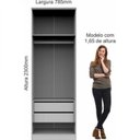 Ver imagem 5 de Módulo de Guarda Roupa 2 Portas 2 Gavetas com Cabideiro Elegance Bege/Angelin/Blanc