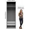Módulo de Guarda Roupa 2 Portas 2 Gavetas com Cabideiro Elegance - 5