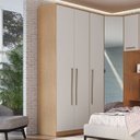 Ver imagem 3 de Módulo de Guarda Roupa 2 Portas 2 Gavetas com Cabideiro Elegance Bege/Angelin/Blanc