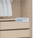 Ver imagem 7 de Módulo de Guarda Roupa 2 Portas 2 Gavetas com Cabideiro Elegance Bege/Angelin/Blanc