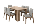 Ver imagem 2 de Conjunto de Mesa com 6 Cadeiras Opera Marrom/Carvalho/Fendi