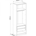 Ver imagem 4 de Módulo de Guarda Roupa 2 Portas 2 Gavetas com Cabideiro Elegance