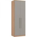Ver imagem 2 de Módulo de Guarda Roupa 2 Portas 2 Gavetas com Cabideiro Elegance Cinza/Angelin/Níquel