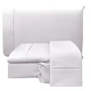 Ver imagem 1 de Jogo de Cama Lençol Casal Conforto Percal 300 Fios 4 Peças - Branco