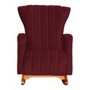 Ver imagem 5 de Poltrona Balanço C/ Puff Melinda Suede Vermelho Bordo - Lm Decor