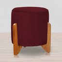 Ver imagem 3 de Poltrona Balanço C/ Puff Melinda Suede Vermelho Bordo - Lm Decor