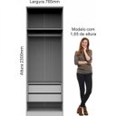 Ver imagem 5 de Módulo de Guarda Roupa 2 Portas 2 Gavetas com Cabideiro Elegance