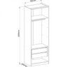 Módulo de Guarda-Roupa 2 Portas 2 Gavetas com Cabideiro Elegance  - 4