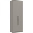 Ver imagem 2 de Módulo de Guarda Roupa 2 Portas 2 Gavetas com Cabideiro Elegance Cinza/Níquel