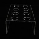 Ver imagem 3 de Suporte de cone acrílico com 8 buracos Make Laser Suporte para doces transparente Branco