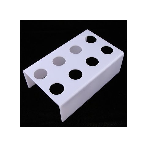 Suporte de cone acrílico com 8 buracos Make Laser Suporte para doces transparente Branco
