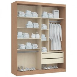 Módulo de Guarda Roupa 2 Portas 2 Gavetas Espelhado Elegance  - 3