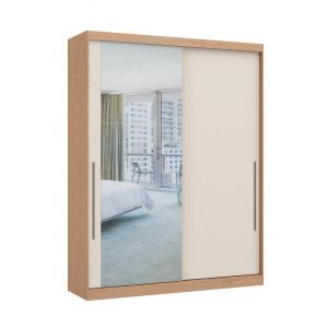 Módulo de Guarda Roupa 2 Portas 2 Gavetas Espelhado Elegance 