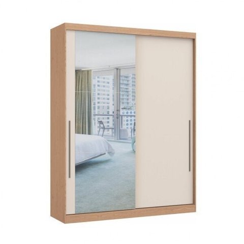 Módulo de Guarda Roupa 2 Portas 2 Gavetas Espelhado Elegance 