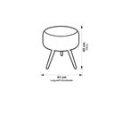 Ver imagem 4 de Kit Poltrona Decorativa Bia + Puff Redondo Suede Bege Pés Madeira Mz Decor