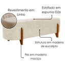 Ver imagem 4 de Puff Recamier Organico Imperial 140 cm Linho Bege Impo