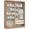 Módulo de Guarda Roupa 2 Portas 2 Gavetas Espelhado Elegance  - 3