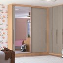 Ver imagem 1 de Módulo de Guarda Roupa 2 Portas 2 Gavetas Espelhado Elegance