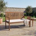 Ver imagem 1 de Banco Madeira Maciça com Encosto e Almofada para Jardim e Varanda Marrom Havelock