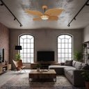 Ver imagem 3 de Ventilador de Teto Natuvent Flower Led 4 Pás Madeira Freijó