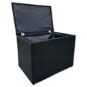 Ver imagem 4 de Puff Baú C- Botão Banqueta Suede Organizar Decorar 55cm Preto
