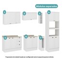 Ver imagem 4 de Armário de Cozinha Completa C Balcão Milla Dreamer Carraro Branco