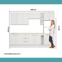 Ver imagem 7 de Armário de Cozinha Completa C Balcão Milla Dreamer Carraro Branco