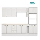 Ver imagem 1 de Armário de Cozinha Completa C Balcão Milla Dreamer Carraro Branco