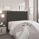 Ver imagem 3 de Cabeceira Solteiro Anya para Cama Box Fixação no Box Mdf-mdp Suede Cinza Loja Sheep
