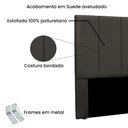 Ver imagem 5 de Cabeceira Solteiro Anya para Cama Box Fixação no Box Mdf-mdp Suede Cinza Loja Sheep