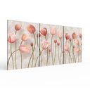 Ver imagem 2 de Kit 3 Quadros Retangulares - Tulipas Rosas (pintura)