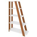 Ver imagem 5 de Kit 2 Estante Multiuso Decorativa 5 Prateleiras Stela A06 Freijó/branco - Mpozenato
