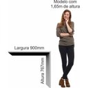 Ver imagem 3 de Escrivaninha Mesa Escritório Reta Office Elegance 90cm Níquel Cinza