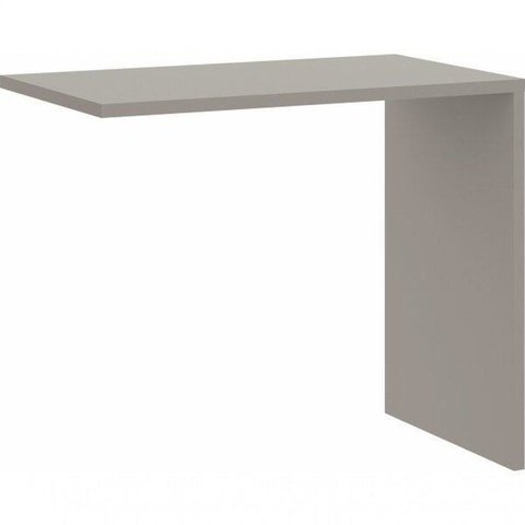 Escrivaninha Mesa Escritório Reta Office Elegance 90cm Níquel Cinza
