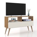 Ver imagem 1 de Rack Bancada para TV até 43" com 1 Porta Basculante e Pés Retrô para Sala
