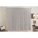 Ver imagem 1 de Cortina 3 Metros Voal Linho com Forro Varão 3x2,7m Cinza