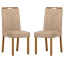 Ver imagem 1 de Cadeira para Mesa de Jantar Anitta Kit 2 Peças Ype Linho Areia – New Ceval