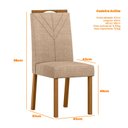 Ver imagem 2 de Cadeira para Mesa de Jantar Anitta Kit 2 Peças Ype Linho Areia – New Ceval