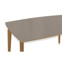 Ver imagem 5 de Mesa Jantar Mira Madeira Maciça c/ Tampo Madeirado c/ Vidro 170x90cm Carvalho/Off White Kappesberg