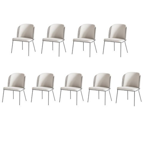 Kit 9 Cadeiras Tay para Sala de Jantar e Espaço Gourmet-costas Linho 60-frente Linho 22 Gat Magazine
