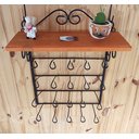 Ver imagem 3 de kit 2 suporte porta copos cozinha ferro madeira artesanato mineiro