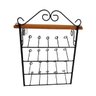 kit 2 suporte porta copos cozinha ferro madeira artesanato mineiro - 4