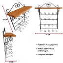 Ver imagem 6 de kit 2 suporte porta copos cozinha ferro madeira artesanato mineiro