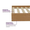 Ver imagem 7 de Bicama Solteiro Casatema MadeiraOriginals em Madeira Maciça Aria Casatema MadeiraOriginals Marrom/Nogueira/Branco